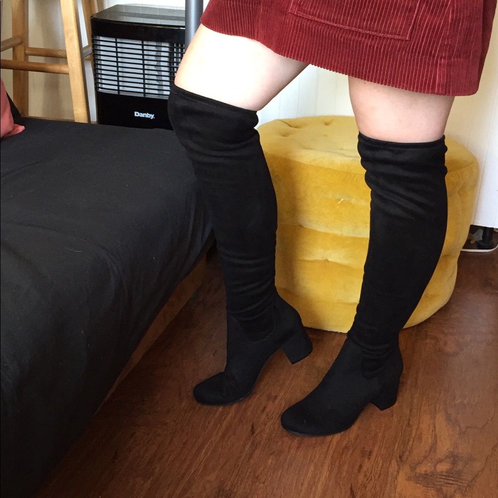 Over the knees black boots